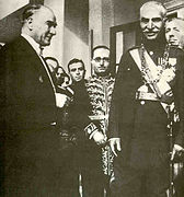 President Atatürk meets the Shāh of Iran