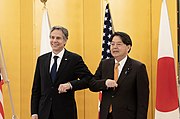 Secretary Blinken with Japanese Foreign Minister Hayashi Yoshimasa in Tokyo, Japan, May 2022