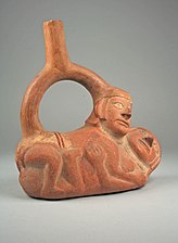 Ceramic vessel. Moche, Peru. Metropolitan Museum of Art, New York. 300–600 CE.