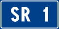 Road marker for regional roads in Italy