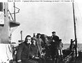 Two U.S. Navy officers captured when the submarine sank USS Ticonderoga on 30 September 1918. They are Lt. Frank L. Muller, USNRF (left), and Lt. (j.g) Junius H. Fulcher, USNRF