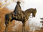 Bronze statue of a man on a horse