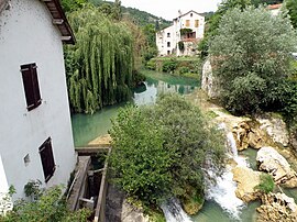 Mill and waterfall on the Vers river