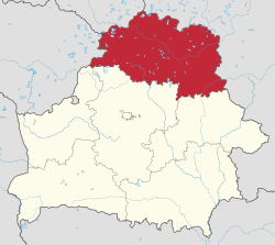 Location of Vitebsk Region