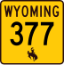 Wyoming Highway 377 marker