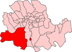 Wandsworth District within the Metropolis