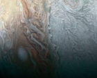 Area of Jupiter where multiple atmospheric conditions appear to collide (27 March 2017)
