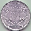 A 50 xu coin issued by the State of Vietnam (1953).