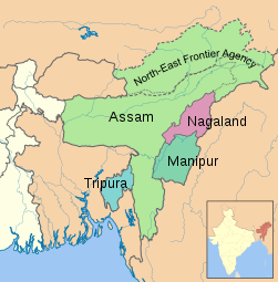 Assam nach der Entstehung von Nagaland 1962, bis zum Jahr 1972