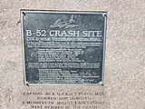 Plaque commemorating those who died in the B-52 crash