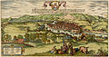 The medieval town, now Casco Viejo, as seen in 1575.