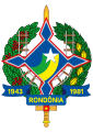 Brasão de Rondônia Redesenhado em 2015 com características originais.