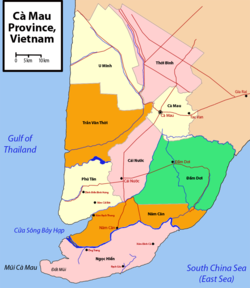 Districts of Cà Mau Province