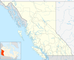 Map showing the location of Choquette Hot Springs Provincial Park