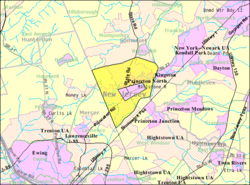 Census Bureau map of Princeton Township, New Jersey