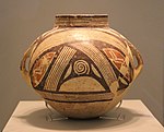Clay vase with polychrome decoration, Dimini, Neolithic Greece (5300–3300 BC)