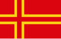 Normannische Flagge, mit dem Spitznamen „St. Olafs Kreuz“[49]