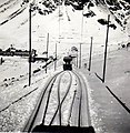 Vall de Núria Rack Railway - Train at Coma del Clot (Dec. 1965)
