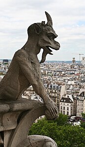 Chimera on the roof of Notre Dame de Paris