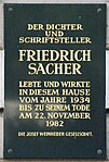 Friedrich Sacher - Gedenktafel