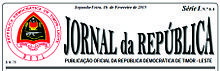 Masthead of the Jornal da República