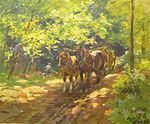 Forest with Horses