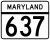 Maryland Route 637 marker