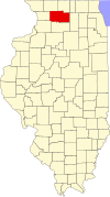 Location of Ogle County in Illinois