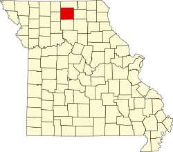 Karte von Sullivan County innerhalb von Missouri