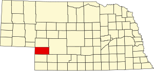 Map of Nebraska highlighting Perkins County