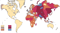 Map of allele IB among native populations