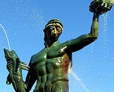 Poseidon statue in Gothenburg, Sweden.