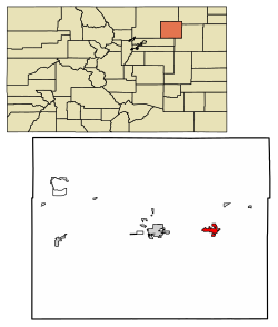 Location within Morgan County, Colorado