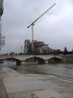 Stabilization of Notre-Dame and removal of roof debris and scaffolding in February 2020