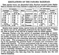 Panama Railroad Regulations & Schedule, 1861 [transcription available]