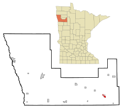 Location of Fosston, Minnesota