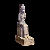 Statue of the goddess Raet-Tawy; 332–30 BC; limestone; 46 × 13.7 × 23.7 cm; Louvre
