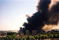 Rauchfahne der Katastrophe von Enschede