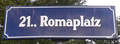 Romaplatz-Tafel in Wien-Floridsdorf (Dragonerhäufel)