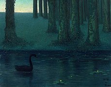 The Black Swan (1895), pastel on cardboard, 38 x 47 cm., Kröller-Müller Museum, Otterlo