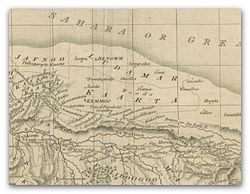 The Kingdom of Kaarta on a map, published 1825