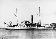 USS Delaware (1861). The vessel's diamond shaped "walking beam" can clearly be seen amidships