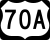 U.S. Route 70A Bypass marker