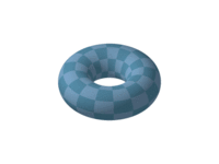 Villarceau circles from a slant cut through a torus. Pro tip: always slice your donuts like this.