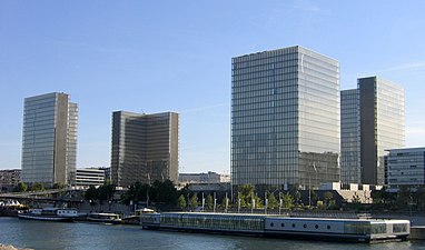 The François Mitterrand site of the French National Library (1989–1995) by Dominique Perrault