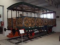 Salonwagen des Kalif-Sultan im Eisenbahnmuseum Athen