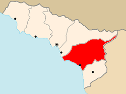 Location of Ochamchire Municipality in AR of Abkhazia