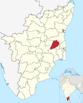 Positionskarte des Distrikts Ariyalur
