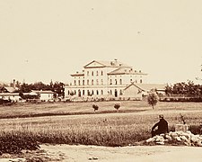 Empfangsgebäude von Nordwesten (1858)