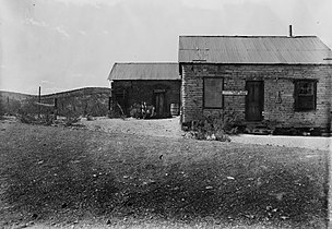 Saloon (left) in Shakespeare, New Mexico. Built in c.1880.